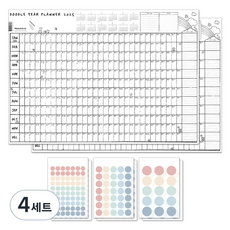 Mellow Story塗鴉年度計畫2025海報日曆 2入+貼紙 3種*2入組, 混色, 4組