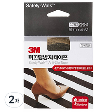 3m 세이프티 워크 다목적용 미끄럼방지 테이프 블랙 GP610 50mm x 5m, 2개