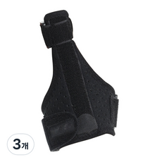 올라운더 고정형 손목 보호대 팔목 아대 헬스 스트랩, 3개, 블랙