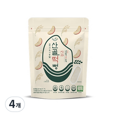 에코맘의산골이유식 산골떡뻥, 사과맛, 20g, 4개