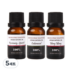 아로하트리즈 에센셜오일 로즈마리 + 시더우드 + 일랑일랑, 10ml, 5세트