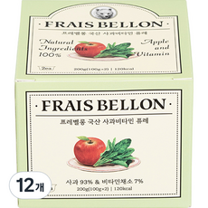 프레벨롱 국산 과일 퓨레, 혼합맛(사과/비타민채소), 100g, 12개