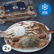 바다미식회 살이꽉찬 국내산 통숫꽃게 (냉동), 700g(중, 3~4마리), 2개