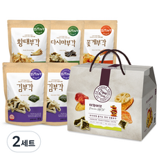 티각태각 부각 김 80g x 2p + 다시마 100g + 꽃게 100g + 황태 100g 선물세트 4호, 2세트