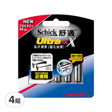 Schick 舒適牌 Ultra Plus 烏爪潤滑(超凡加滑) 刮鬍刀片5入, 5入, 4組