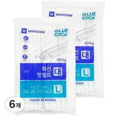 화신 핫멜트 글루 스틱 대 11mm 600g, 6개