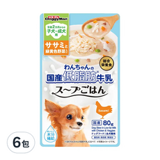DoggyMan 多格漫 低脂犬用餐包, 牛奶燉蔬菜, 80g, 6包