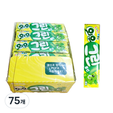 오리온 와우 탱글 포도 풍선껌, 21g, 75개