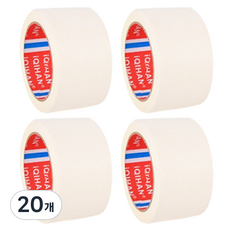 iQIHAN 칼라 마스킹 테이프 흰색 50 mm x 20 m, 20개