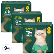 시크릿데이 입는 오버나이트 생리대, 팬티형, 4개입, 9개