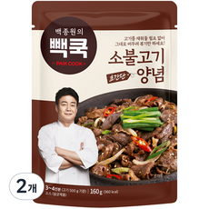 빽쿡 백종원의 소불고기양념, 160g, 2개