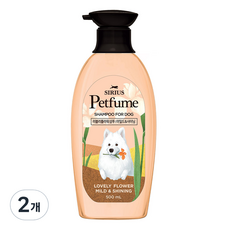 시리우스 펫퓸 반려견용 샴푸 러블리플라워, 500ml, 2개