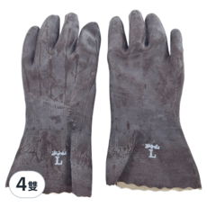 ATOM GLOVES 耐刺手套 L - 日本製造，手掌寬度9-10公分，橡膠材質, 4雙