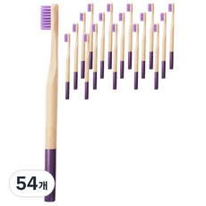 트레이드미 순한 대나무 칫솔 컬러모 퍼플, 54개, 1개입