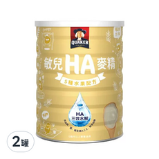 QUAKER 桂格 敏兒HA麥精 五種水果配方 6個月以上, 700g, 2罐