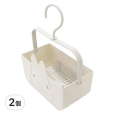 ECHO 兔子掛式置物籃 18.6 x 10 x 25cm, 2個裝 - 可愛造型，節省空間，多場景適用, 2個