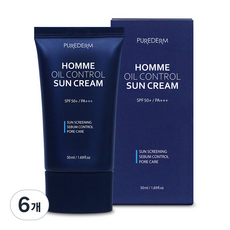 퓨어덤 옴므 오일 컨트롤 선크림 SPF50+ PA+++, 6개, 50ml