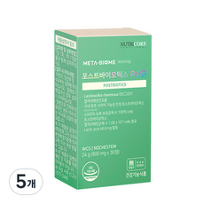 뉴트리코어 WCS 포스트바이오틱스 유산균 24g, 30정, 5개