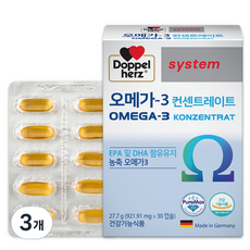  도펠헤르츠 오메가3 컨센트레이트 27.7g, 3개 