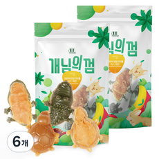 개님의상점 터틀 앤 크러커다일 반려 동물 덴탈 껌 90g, 치킨 + 고구마 혼합맛, 84g, 6개 - 개님의상점