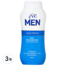 써머스이브 맨 아쿠아 프레쉬 데일리 머스큘린 워시, 3개, 237ml