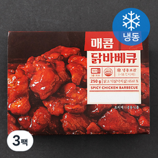 쿠캣 매콤 닭바베큐 (냉동), 250g, 3팩