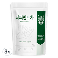 Greatea 그래이티 페퍼민트차, 1g, 50개입, 3개