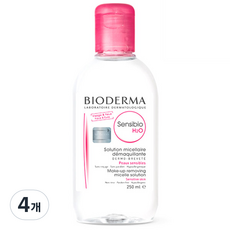 바이오더마 센시비오 H2O 클렌징 워터, 250ml, 4개
