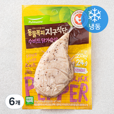 지구식단 동물복지 인증 수비드 닭가슴살 블랙페퍼 (냉동), 115g, 6개