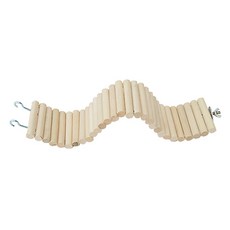 무지개 통나무 햄스터 도로 장난감 8 x 40 cm, 우드, 1개