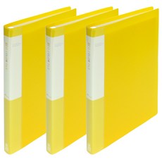 ECO Chungwoon PP透明文件夾 A4 20頁 3入組, 黃色, 1組