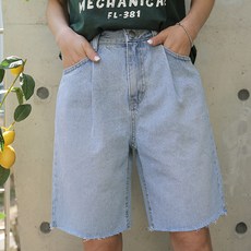 여자5부청반바지