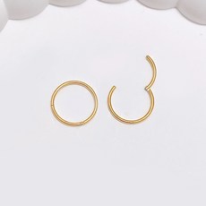 젤루나 써지컬 초슬림 베이직 기본 세그먼트 원터치링 귀걸이 10 x 0.8 mm P-15 2p