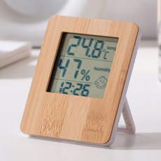 플라이토 해피 우드 디지털 온습도 시계, 메이플