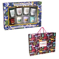 YANKee CANDLe 香氛蠟燭禮物組, Black Cherry+Clean Cotton+Lemon Lavender+Bahama Breez, Multi-color