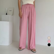 핑크린넨바지
