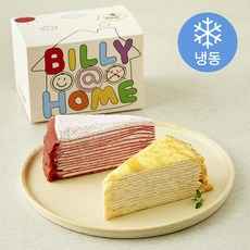 빌리엣홈 밀크 + 딸기 크레이프 케이크 (냉동), 110g, 1개