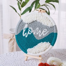 소니오 홈 러브 이니셜 펀치니들 DIY 패키지 20 x 20 cm