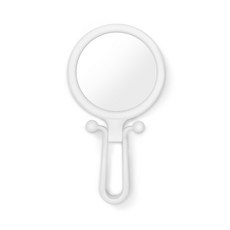 휴대용 10배 확대 양면 거울, 화이트, 1개