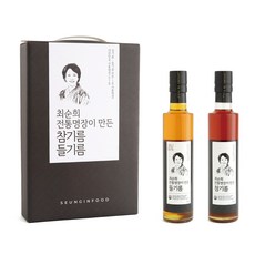 최순희 전통명장이 만든 참기름 300ml + 들기름 300ml 선물세트, 1세트