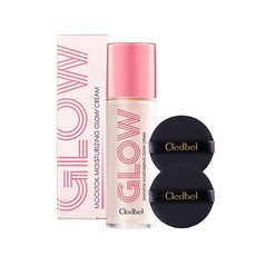 끌레드벨 물톡 모이스춰라이징 글로우 크림 30ml + 퍼프 2p 세트, 1세트