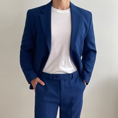 빌락트 남성용 팀스핏 90~105 봄 여름 가을 투버튼 정장 상하의 세트
