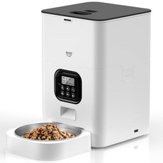 PET eRang 寵物方形自動餵食器, 白色的, 6L