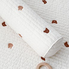 Marolotte Dottu Dot 100 支絎縫刺繡竹女士嬰兒抱枕 + 內枕套裝, 兔子熊