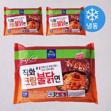 면사랑 직화크림불닭면 1인분 (냉동), 345g, 3개