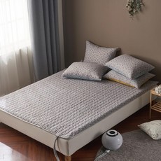 잇츠룸 빨아쓰는 온수매트커버 잔꽃, 그레이