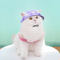 순잠 반려동물 벙거지 햇빛가리개 모자, 퍼플, 1개