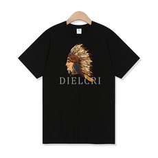 디엘크리 남여공용 인디언 어센틱 로고 17수 반팔 티셔츠