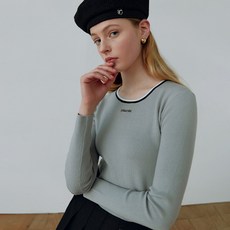 로라로라 여성용 TWO TONE LINE KNIT