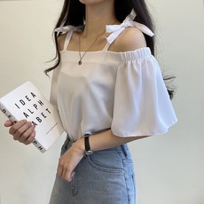 오프숄더블라우스